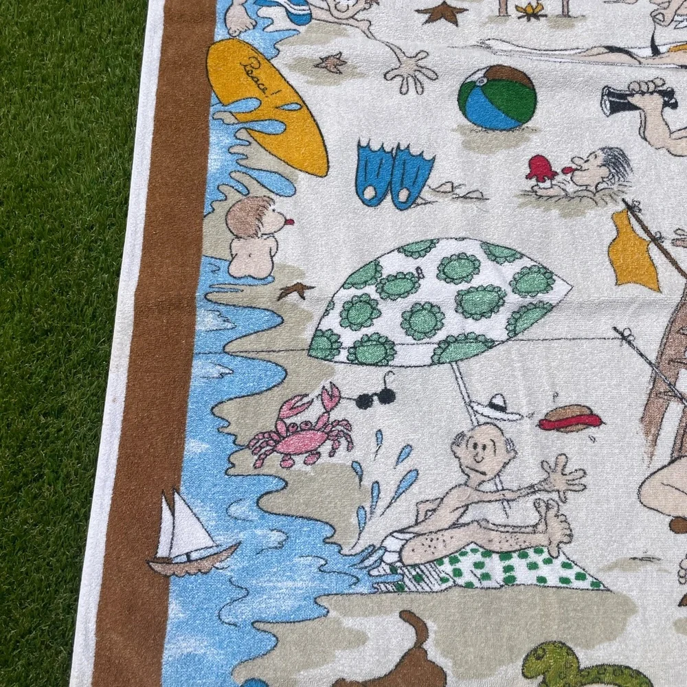 Vintage 1980s Cartoon Beach Towel